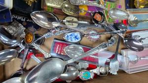 lot 210A image: Large Lot of Collector Spoons