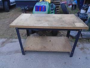 lot 107 image: Work bench. Approx 2 x 4 x 30 high. As shown.