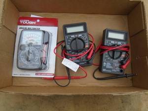 lot 112 image: Flat of meters & test equipment. Used condition. As shown.