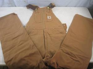 lot 53 image: (CS) Carhartt Bib Overalls Size 32x...