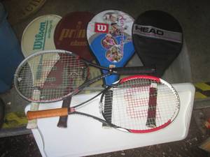 lot 80 image: (A-1T) 6 Assorted Tennis Rackets 4 ...