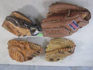 lot 87 image: (BSB) 4 Baseball Gloves - Rawlings,...