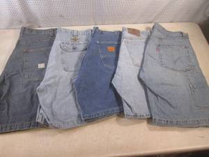 lot 96 image: (BS) 5 Pair of Jean Shorts - Signat...