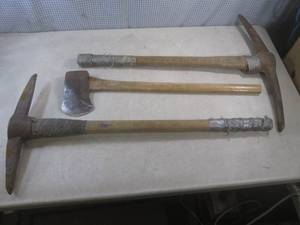 lot 112 image: (D-4) 2 Pick Axes and Single-Bit Ax...