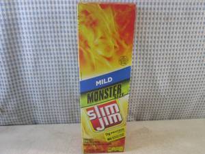 lot 166 image: (B-1) Box of 18 Slim Jim Mild Monst...