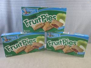 lot 179 image: (B-2) 3 Boxes of Apple Fruit Pies P...