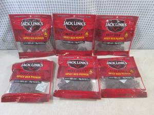 lot 184 image: (B-3) 6 Bags of Jack Links Spicy Re...
