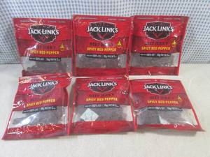 lot 187 image: (B-2) 6 Bags of Jack Links Spicy Re...