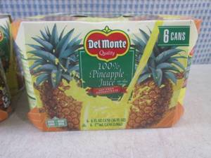 lot 196 image: (B-3) 2 6-Packs Del Monte 100% Pine...