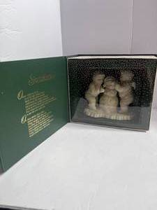 lot 11 image: Dept 56 Snowbabies Winter Tales Kids with Snowman In box