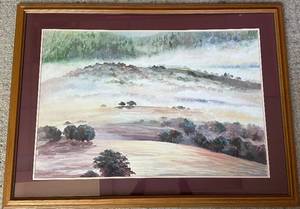 lot 14 image: Ken Weaver 1991 Original Framed Watercolor Landscape Painting