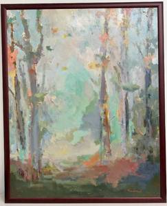 lot 20 image: Framed Large Abstract Landscape Painting by Noah Desmond