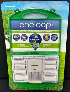 lot 49 image: Panasonic Eneloop Rechargeable Battery Kit with Charger, Adapters, and Storage Case