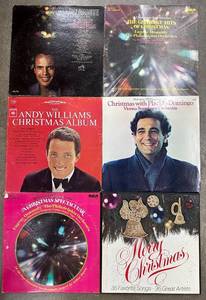 lot 56 image: Set of 6 Vintage Christmas Vinyl Records Assorted Artists