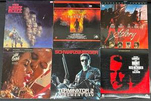 lot 60V image: Set of 6 LaserDisc Movies Including Terminator 2, Backdraft, Glory