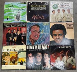 lot 77 image: Collection of 9 Vintage Folk and Vocalist Vinyl LP Records