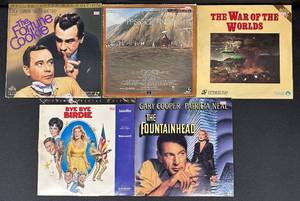 lot 81V image: Collection of 5 Classic Movie LaserDiscs - Fortune Cookie, A Passage to India, War of the Worlds, Bye Bye Birdie, The Fountainhead