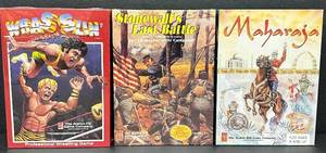 lot 114 image: Set of 3 Avalon Hill Board Games Wrasslin, Stonewalls Last Battle, Maharaja