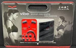lot 117 image: V-Moda Vibe Premium Noise-Isolating Blue Metal Headphones Sealed Package