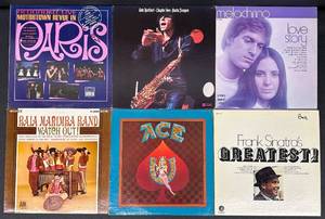 lot 123V image: Lot of 6 Vintage Vinyl Records Assorted Artists and Genres