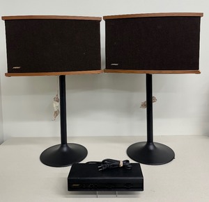 lot 1 image: Pair of Bose 901 Series V Speakers with Stands and Series VI Active Equalizer