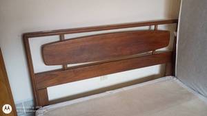 lot 5 image: Mid-Century Bedroom Furniture Set Including Headboard, Dresser, and Chest