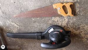 lot 20 image: Remington 150 MPH Electric Leaf Blower and Hand Saw