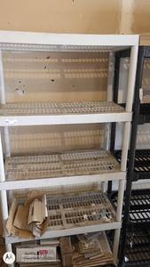 lot 22 image: Set of 2 Heavy Duty Plastic Storage Shelving Units