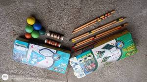 lot 23 image: Outdoor Game Set with Slam N Score and Ladderball Components