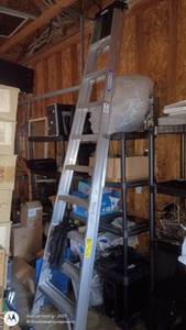 lot 56 image: Werner 10 ft Professional Aluminum Ladder 300 lb Capacity