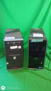 lot 86 image: Pair of Used Desktop PC Towers - Dell and eMachines