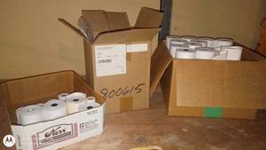lot 114 image: Boxes of Assorted Thermal Receipt Paper Rolls