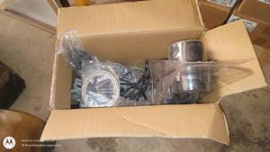 lot 116 image: Box of Assorted Stage and Utility Lights with Cables