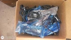 lot 118 image: Box of Mixed Power Cords and Electrical Cables