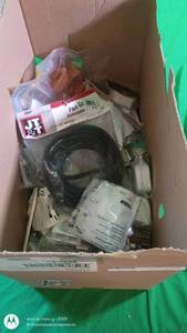 lot 136 image: Box of Mixed Electrical Accessories and Hardware Parts