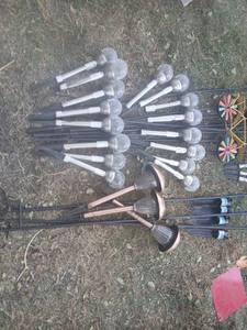 lot 149 image: Large Collection of Outdoor Solar Garden Lights and Decorative Stakes