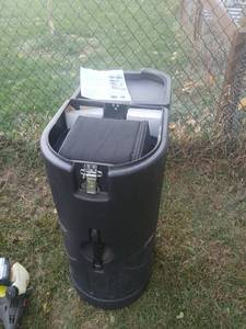 lot 152 image: Portable Pop Up Display Stand with Carrying Case and Accessories