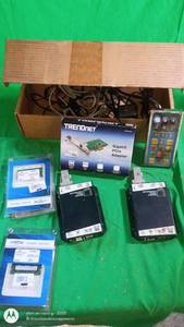 lot 168 image: Lot of Computer Network Adapters, Crucial RAM, Control Modules and Cables