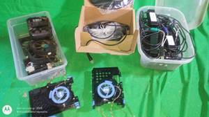 lot 170 image: Lot of Computer Cooling Fans, Power Adapters, and Mixed Computer Parts