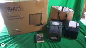 lot 193 image: Touch Dynamic Pulse Ultra Touch Monitor with 2 Receipt Printers and Extra Paper Rolls