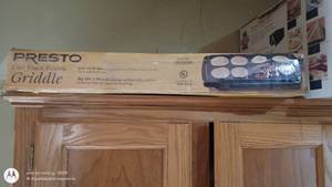 lot 203 image: Presto Cool Touch Electric Griddle in Box