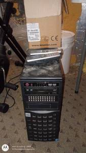 lot 218 image: Supermicro Server Tower with Storage Bays and Panasonic Cordless Phones Lot