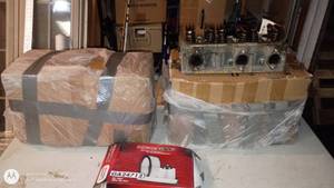 lot 225 image: Cylinder Head, Wrapped Engine Parts, and MicroGard GA24712 Air Filter