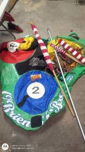 lot 238 image: OBrien Boat Towable Inflatable Tube with Flags and Ropes