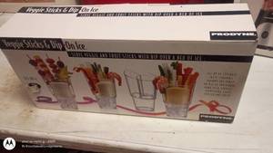 lot 239 image: Prodyn Veggie Sticks and Dip On Ice Serving Set