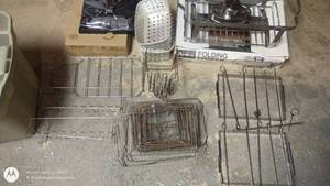 lot 240 image: Collection of Stainless Steel Chafing Dishes and Racks