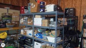 lot 251 image: Heavy-Duty Metal Storage Shelf Unit