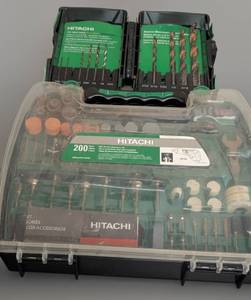 lot 254 image: Hitachi 200-Piece Drill and Rotary Tool Accessory Set with Case