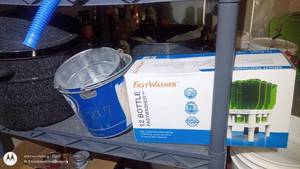 lot 264 image: Homebrewing Equipment Lot with FastWasher, Glass Jars, Cappers, and Accessories