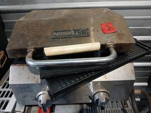 lot 1003 image: Nexgrill Small Tabletop Propane Grill with Griddle Plate